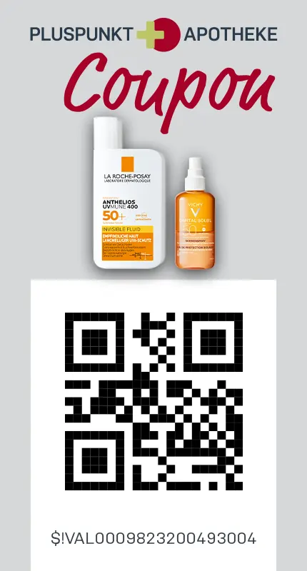 Pluspunkt Apotheke E-Coupon 3 € La Roche Posay und Vichy Coupon